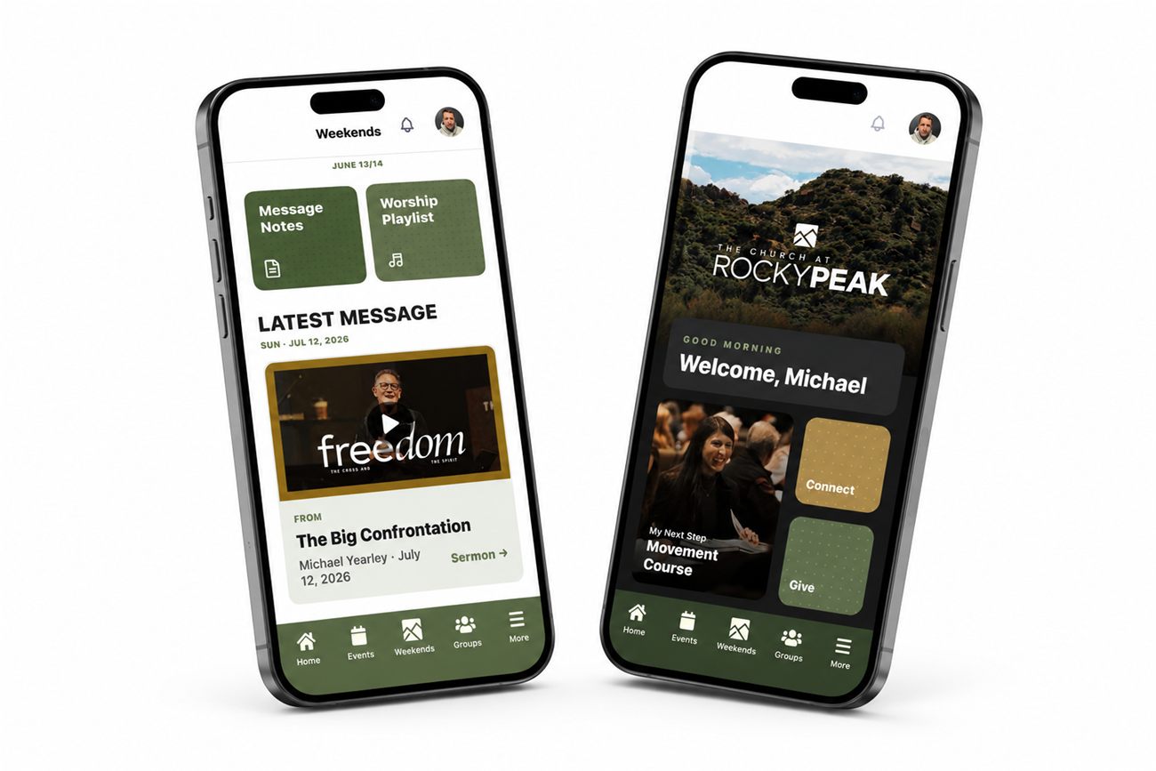 A custom Rock Mobile app